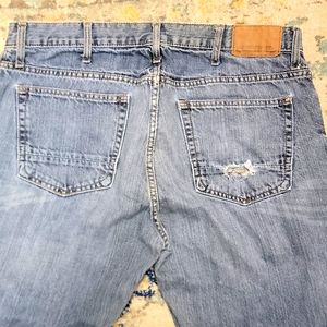 Old Navy low rise bootcut Jeans 36"x32" well worn denim wash